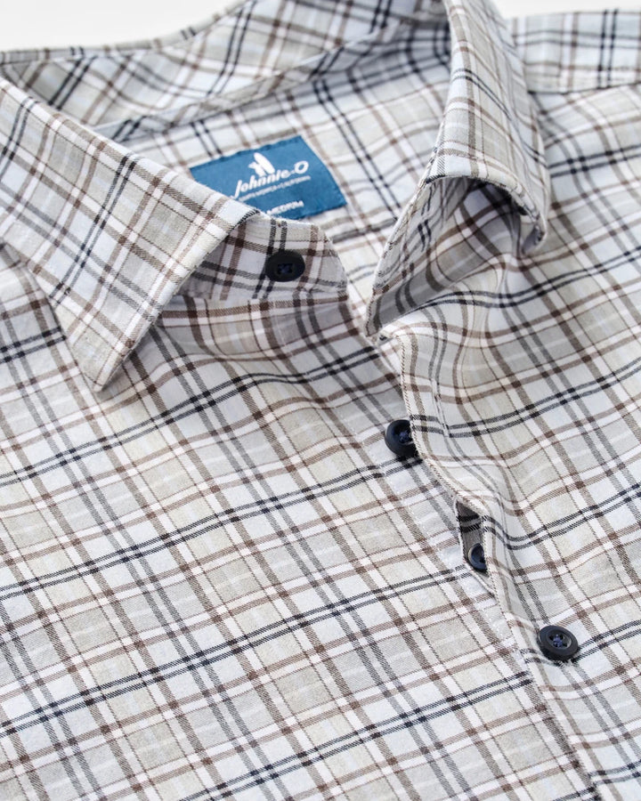 Johnnie-O Performance Flannel Button Down Shirt - Tahoe Plaid: Kona