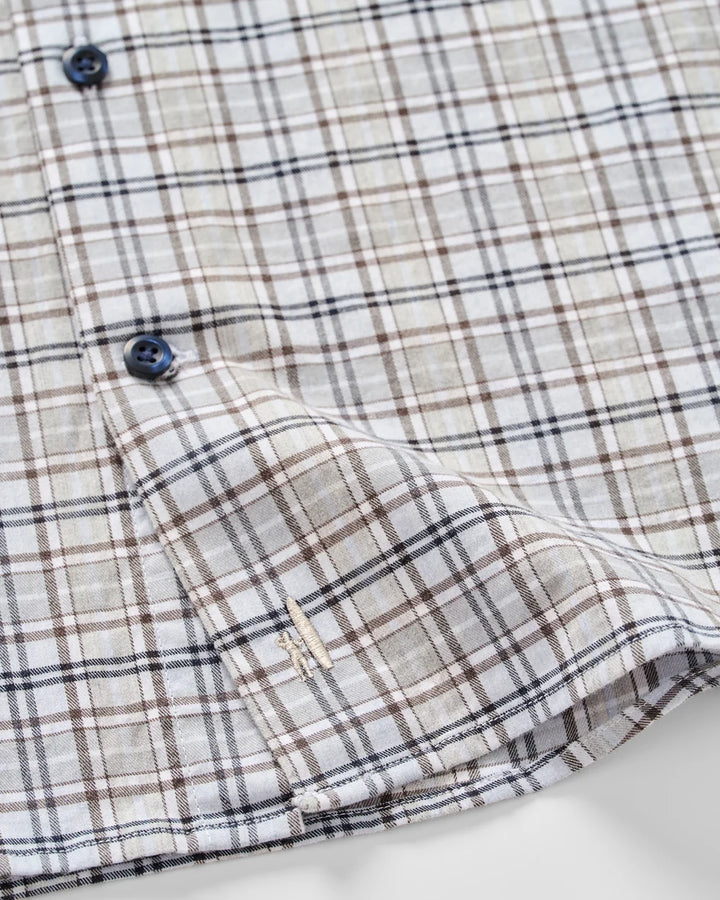 Johnnie-O Performance Flannel Button Down Shirt - Tahoe Plaid: Kona