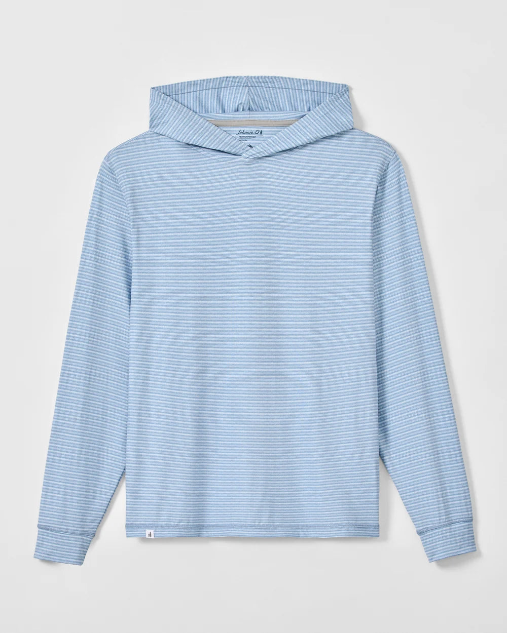 Johnnie-O Talon Featherweight Performance Stripe Hoodie: Carbon Fiber