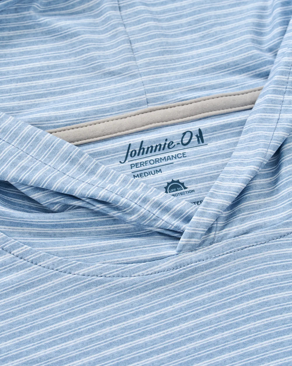 Johnnie-O Talon Featherweight Performance Stripe Hoodie: Carbon Fiber