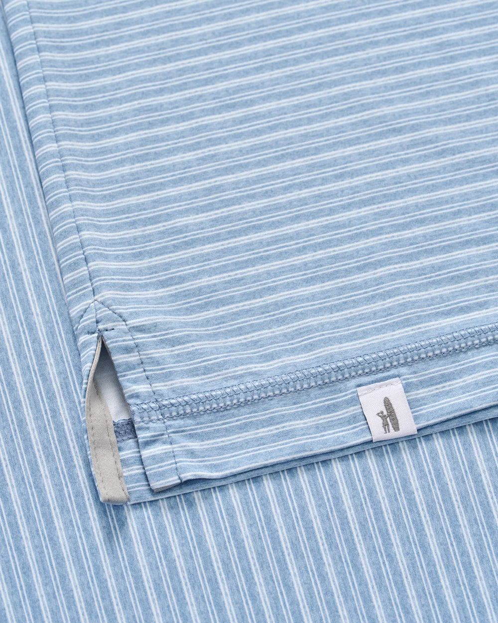 Johnnie-O Talon Featherweight Performance Stripe Hoodie: Carbon Fiber