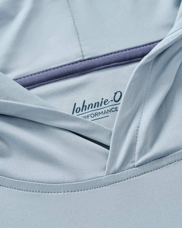 Johnnie-O Talon Featherweight Performance Hoodie: Dusty Blue