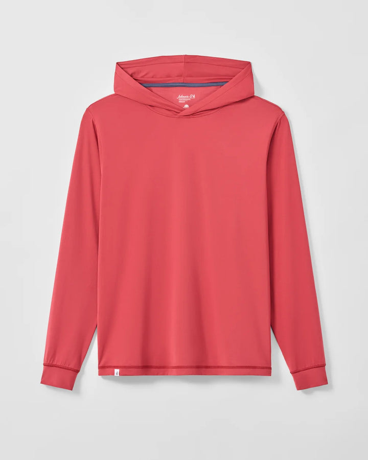 Johnnie-O Talon Featherweight Performance Hoodie: Racing Red