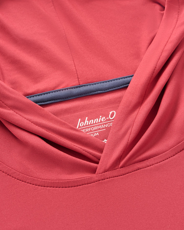 Johnnie-O Talon Featherweight Performance Hoodie: Racing Red