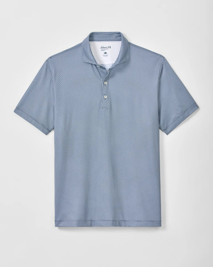 Johnnie-O Performance Jersey Polo: Tile Neat: Black