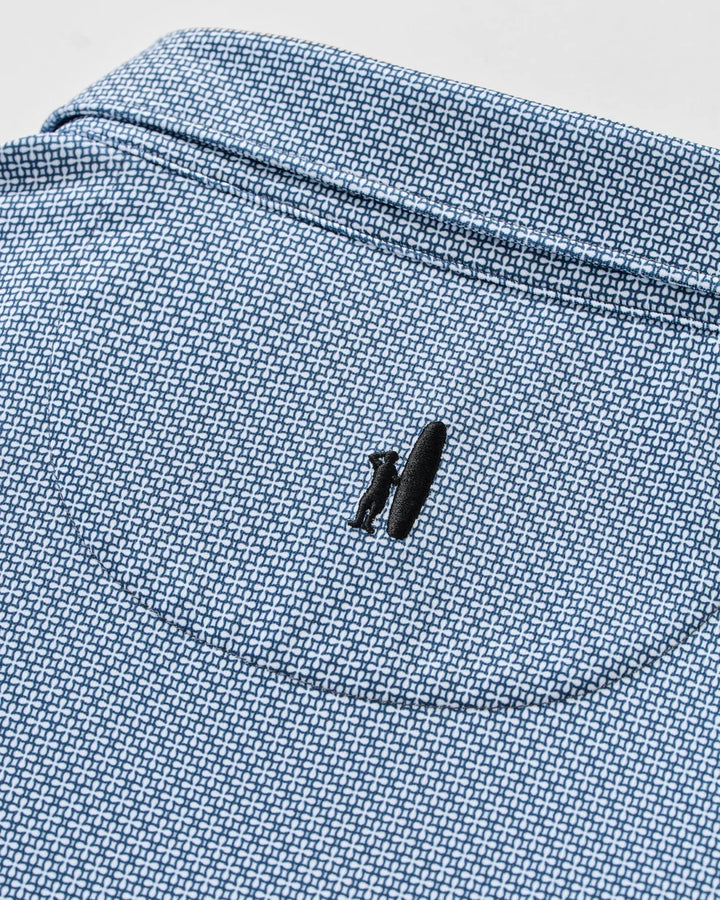 Johnnie-O Performance Jersey Polo: Tile Neat: Black