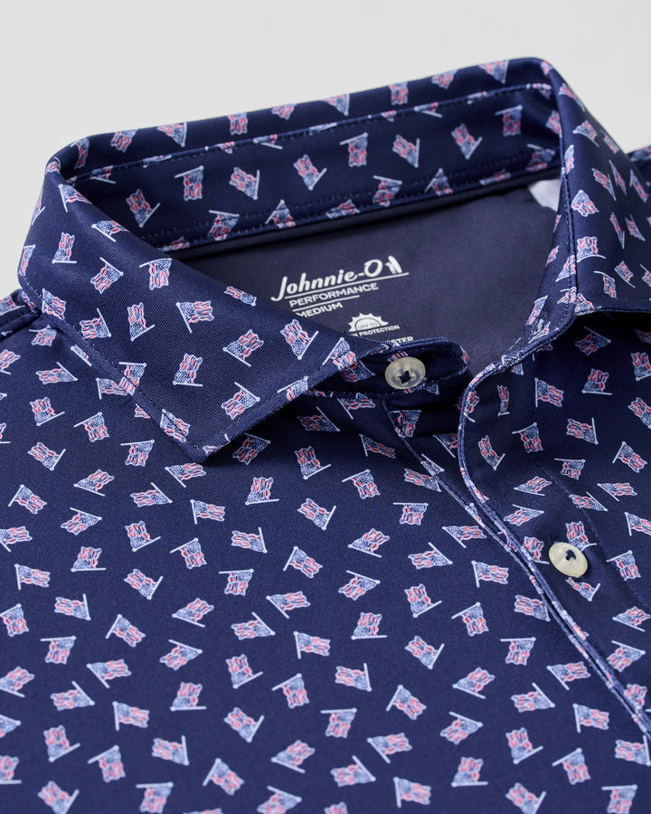 Johnnie-O Performance Jersey Polo - USA: Navy