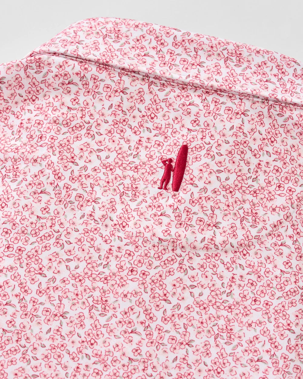 Johnnie-O Performance Jersey Polo: Watercolors: Racing Red