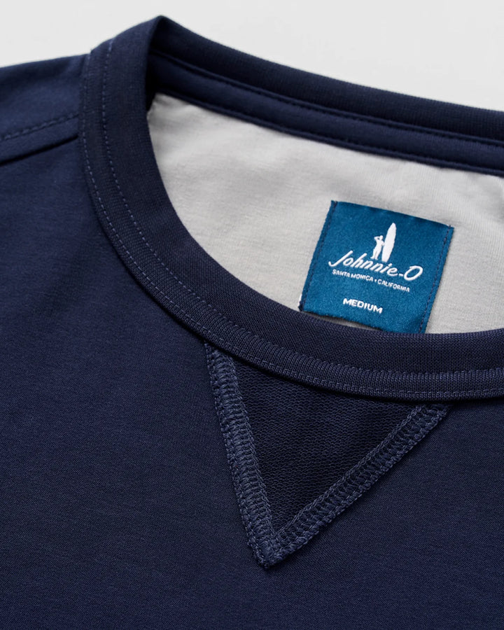 Johnnie-O Willard Drirelease® Crewneck Sweatshirt: Navy