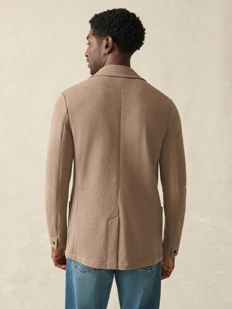 Faherty Inlet Knit Blazer: Walnut Melange
