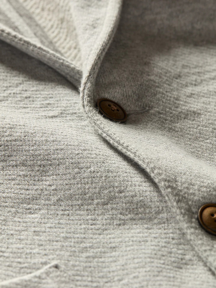 Faherty Inlet Knit Blazer: Heather Grey