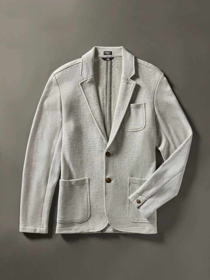 Faherty Inlet Knit Blazer: Heather Grey