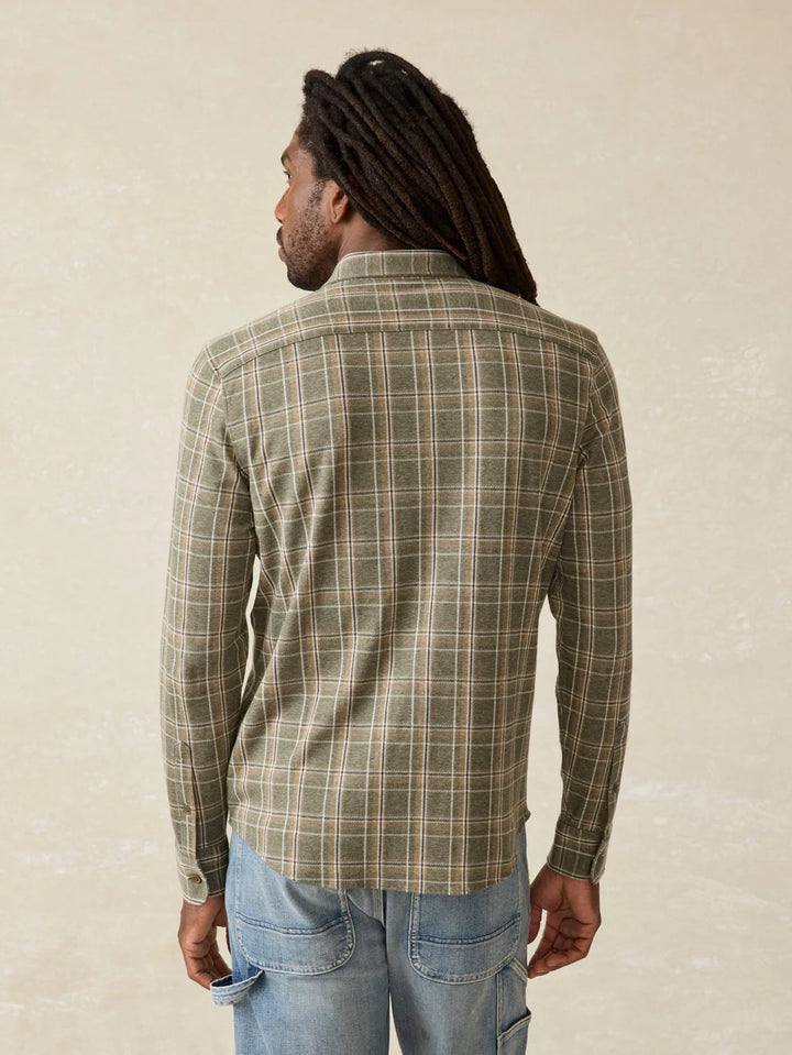 Faherty Coastline Knit Shirt: Pleasant Hill Plaid