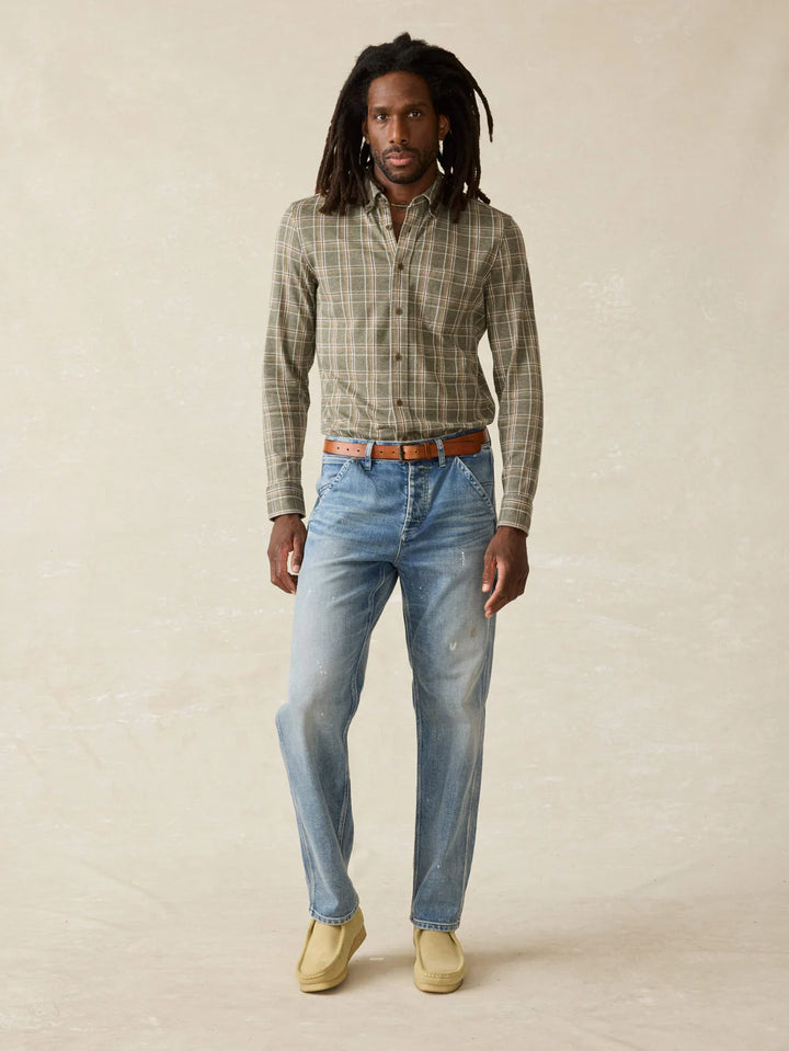 Faherty Coastline Knit Shirt: Pleasant Hill Plaid