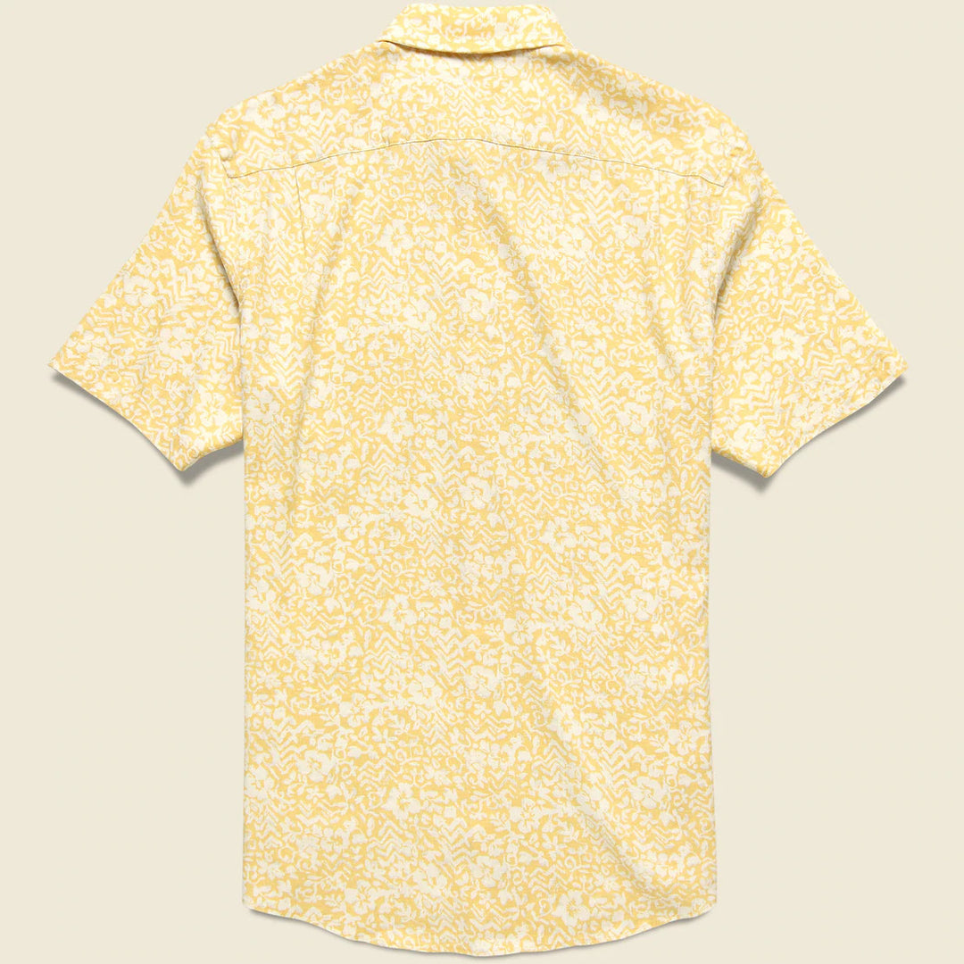 Faherty Breeze Shirt: Wheat Floral