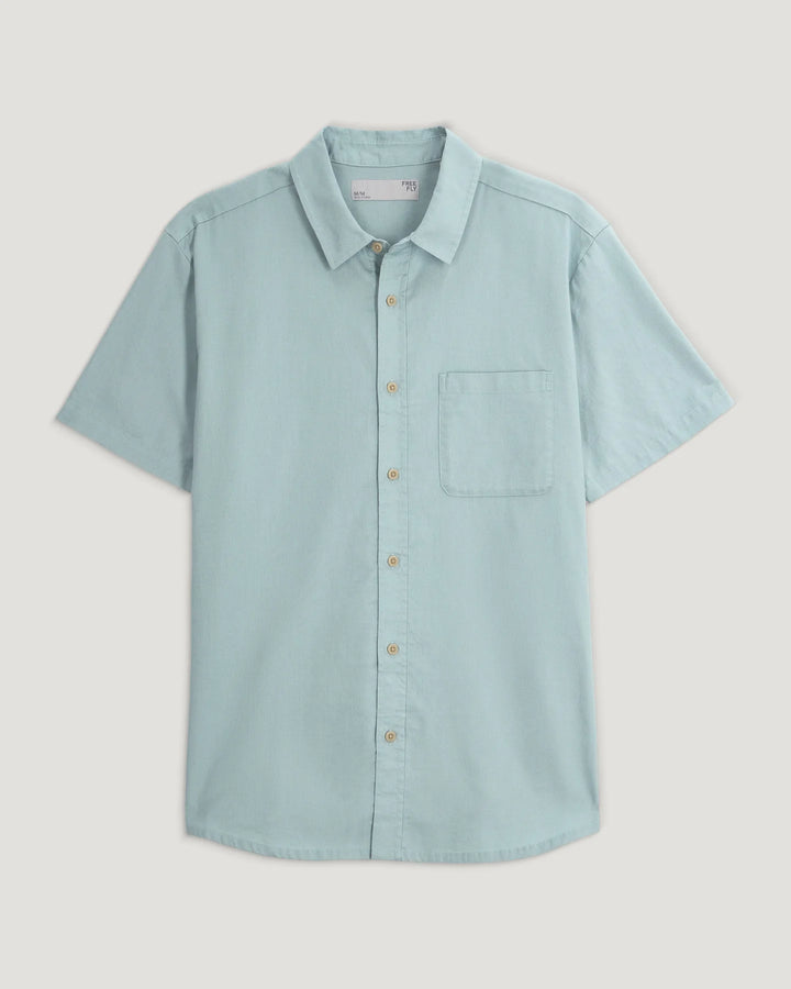Free Fly Men's Harbor Short Sleeve Shirt: Ocean Mist