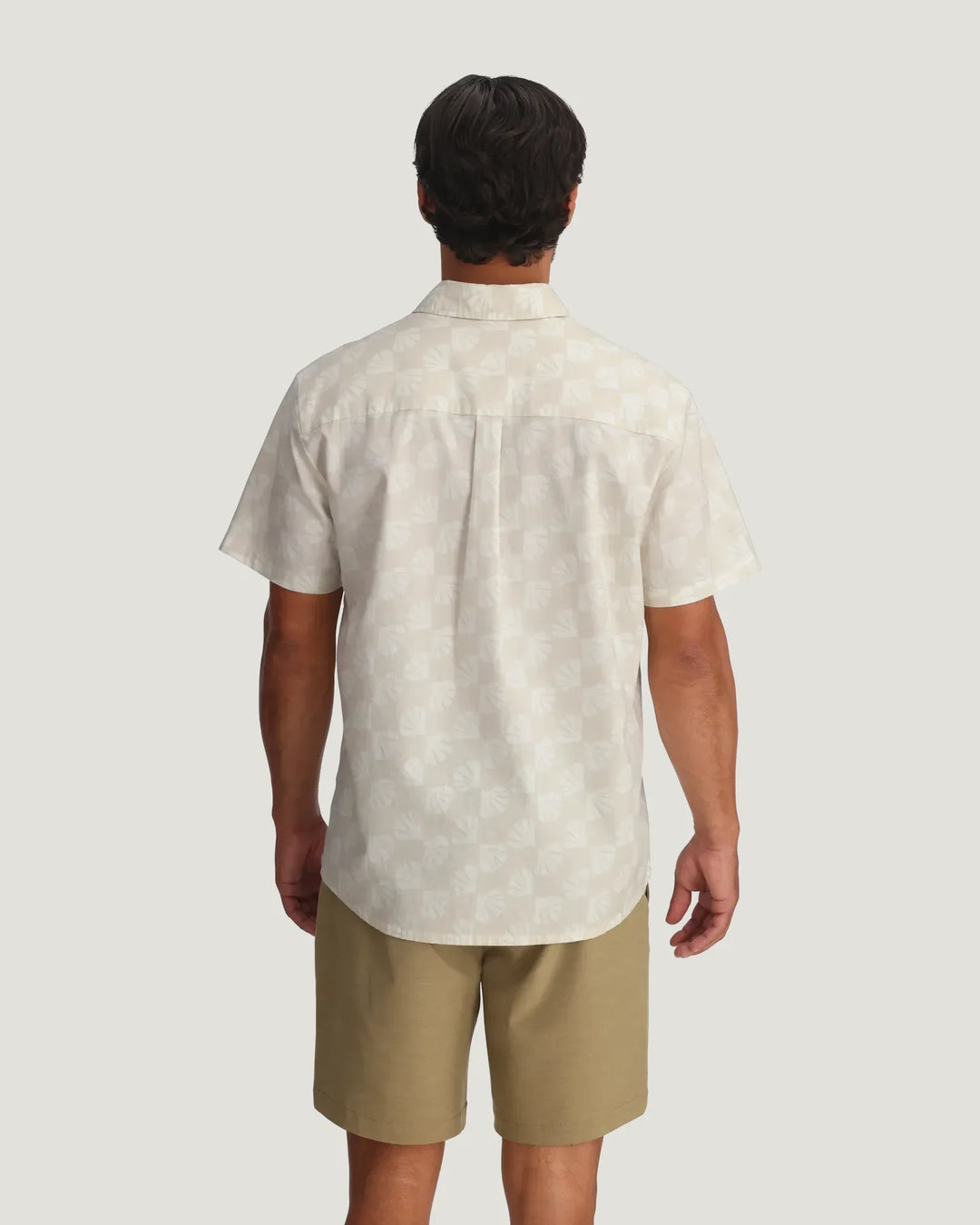 Free Fly Men's Harbor Short Sleeve Shirt: Sea Scallop Print Birch