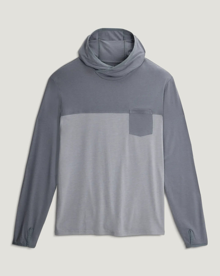 Free Fly Men's Bamboo Hybrid Hoodie: Slate/Aspen Grey