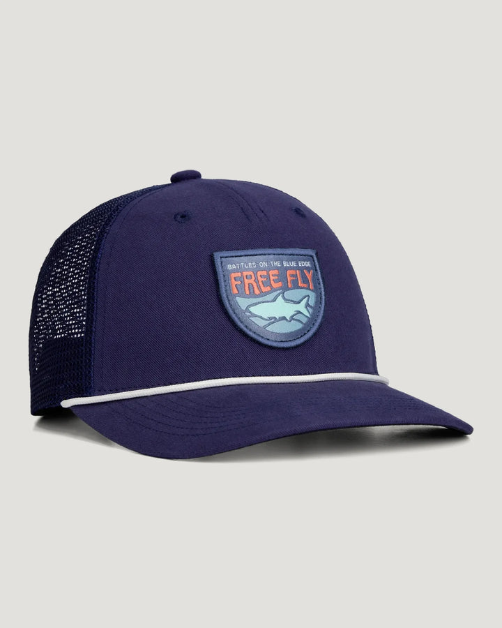 Free Fly Blue Edge Trucker Hat: Deep Navy
