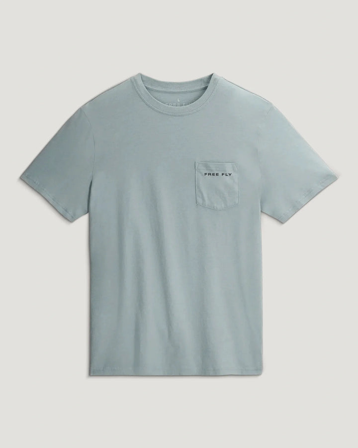 Free Fly Dive Bomb Pocket Tee: Ocean Mist
