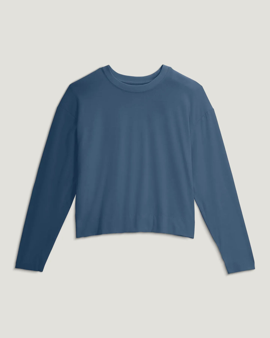 Free Fly Women's Bamboo Shade Crossover Long Sleeve: Pacific Blue