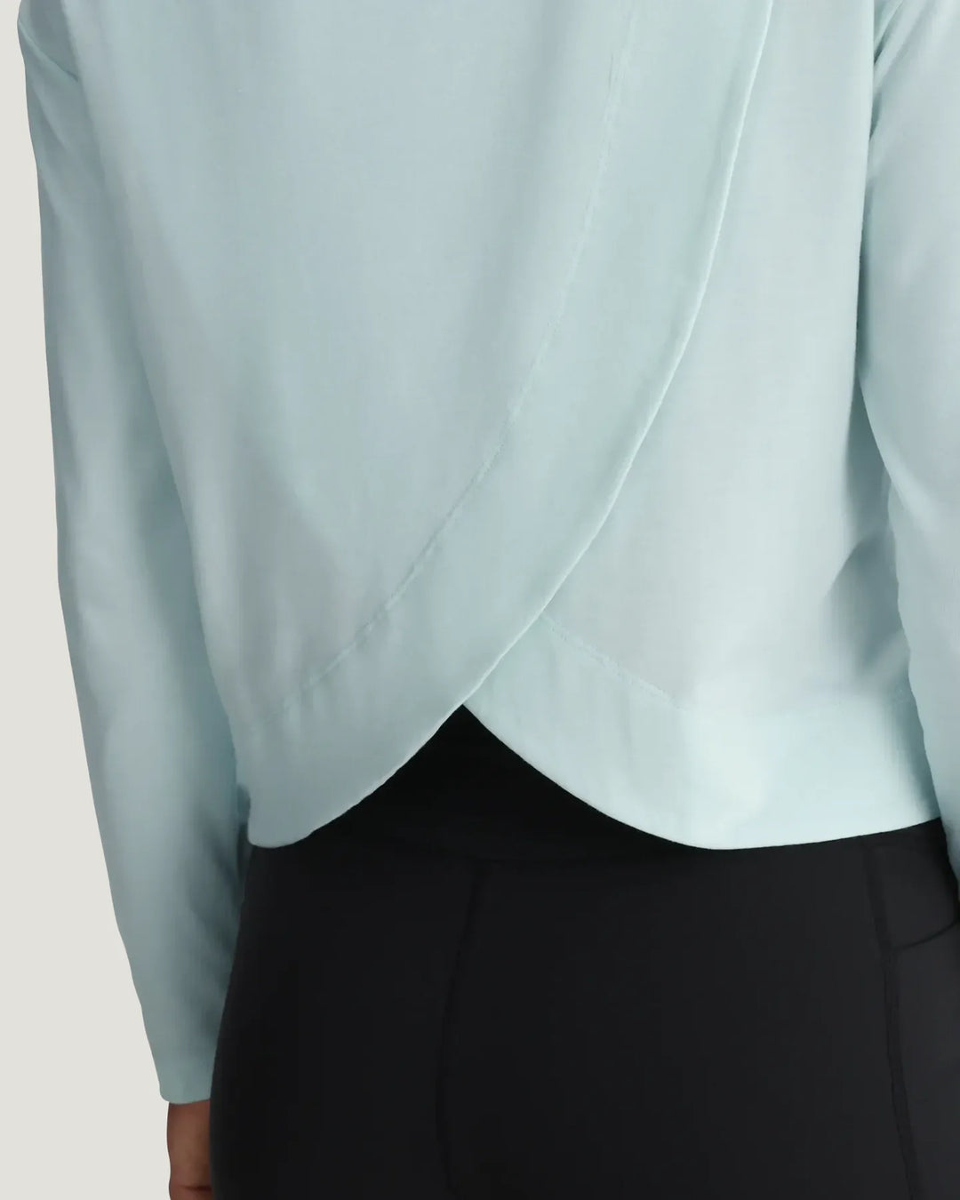 Free Fly Women's Bamboo Shade Crossover Long Sleeve: Tropic Sea