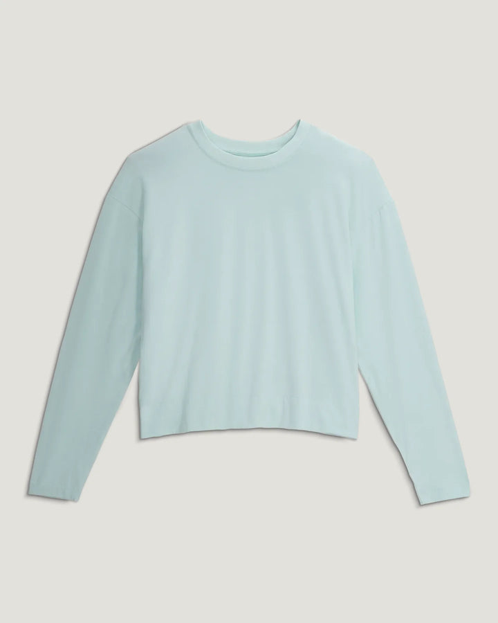 Free Fly Women's Bamboo Shade Crossover Long Sleeve: Tropic Sea