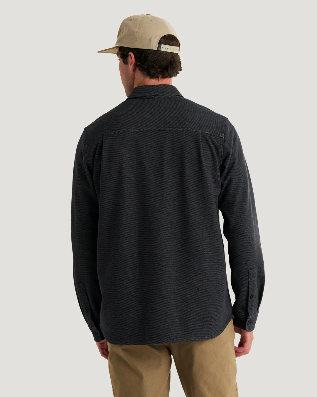 Free Fly Men's Gallatin Overshirt: Black Twill