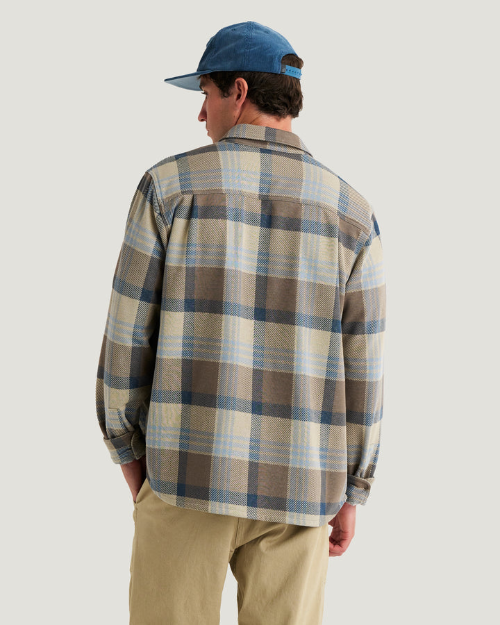Free Fly Men's Gallatin Overshirt: Desert Tan Plaid
