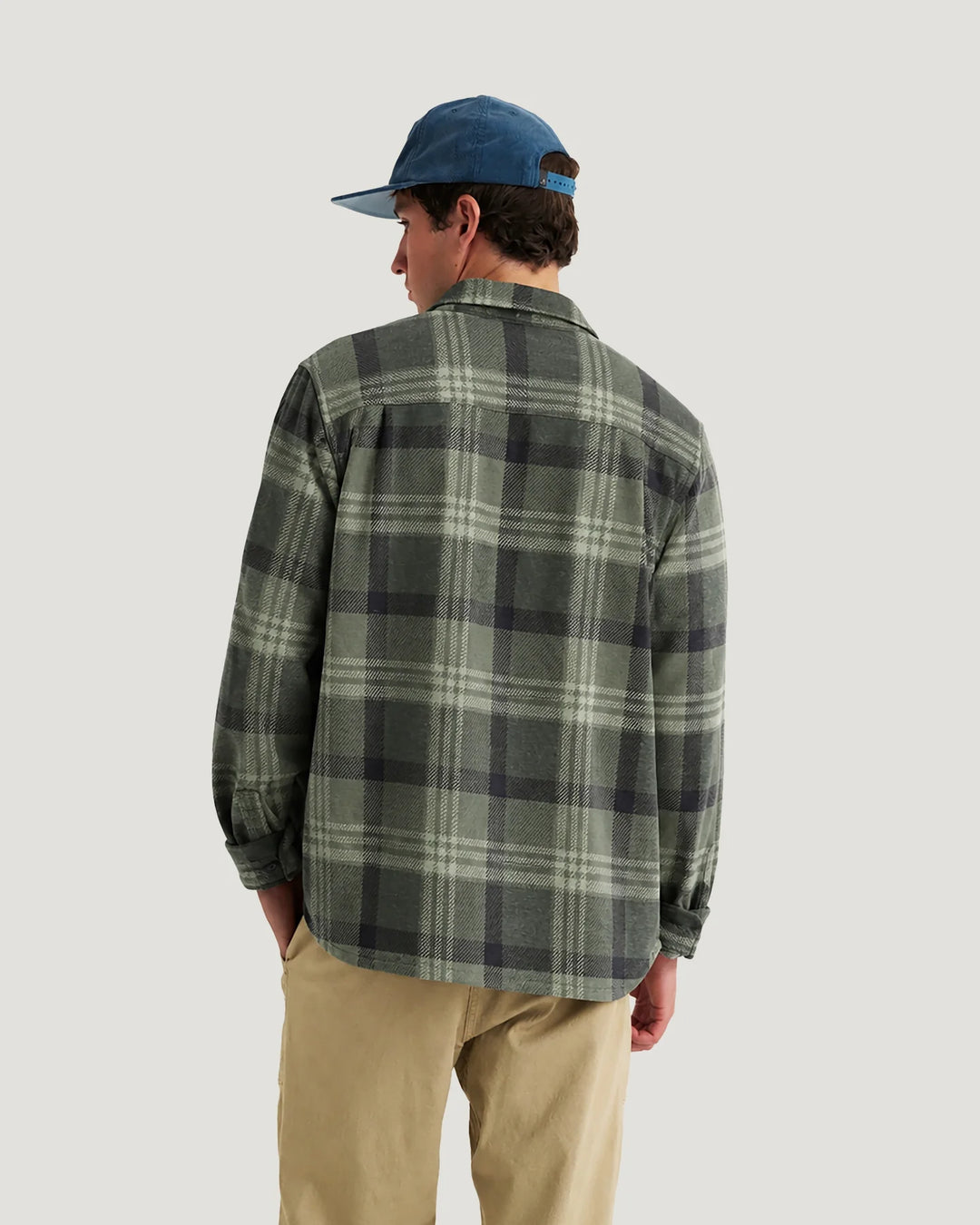 Free Fly Men's Gallatin Overshirt: Dark Forest Plaid