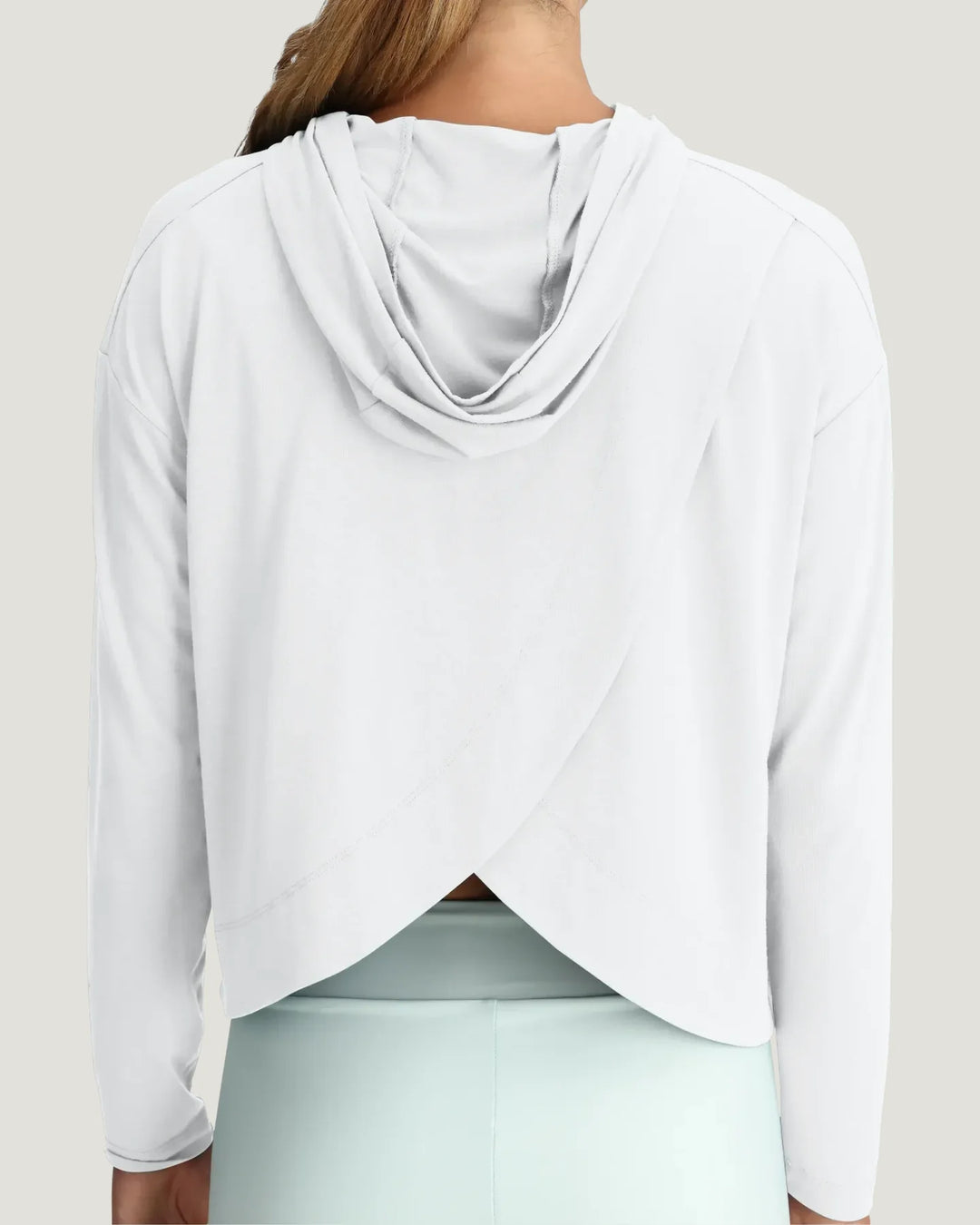 Free Fly Women's Bamboo Shade Crossover Hoodie: Bright White
