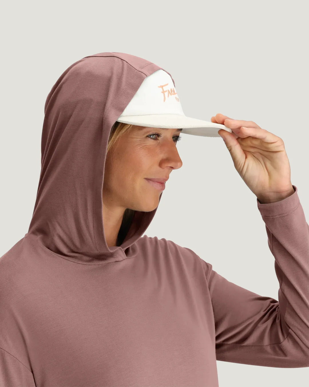 Free Fly Women's Bamboo Shade Crossover Hoodie: Fig