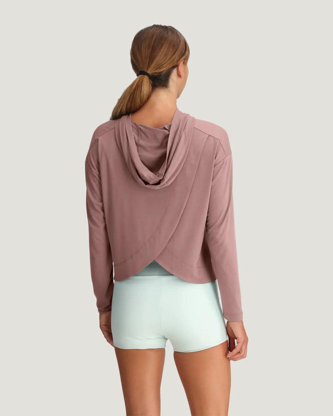 Free Fly Women's Bamboo Shade Crossover Hoodie: Fig