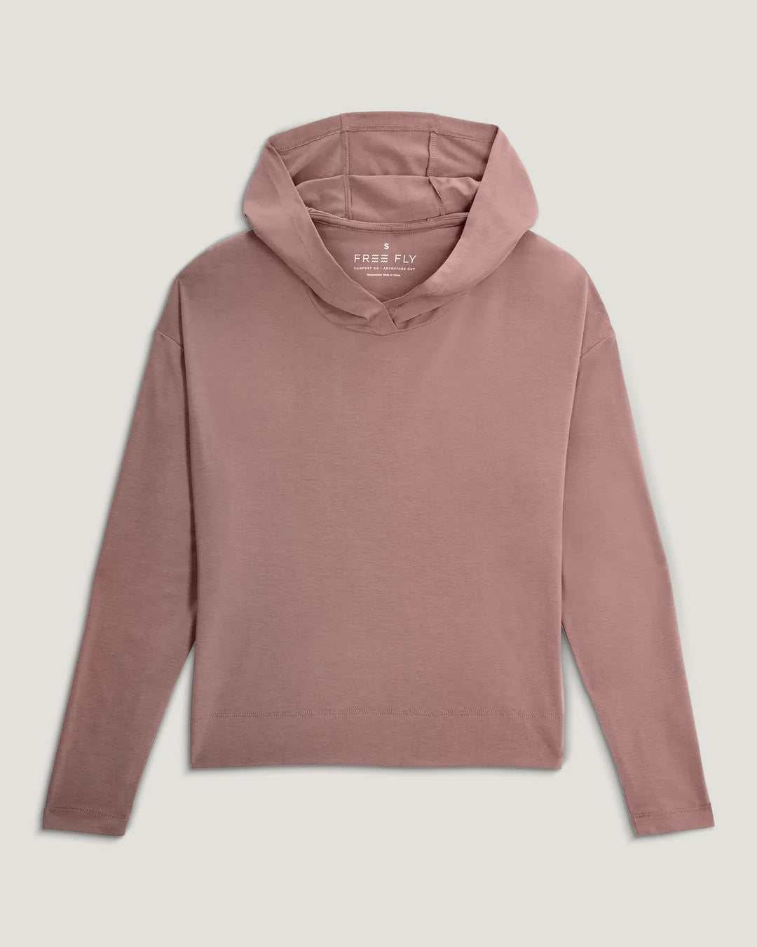 Free Fly Women's Bamboo Shade Crossover Hoodie: Fig