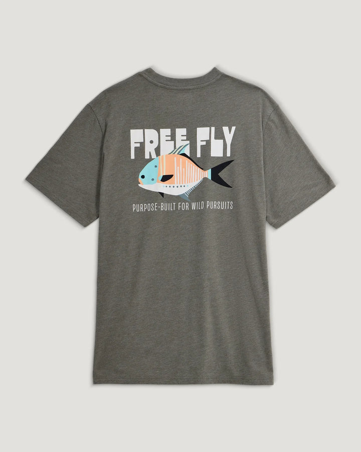 Free Fly Wild Pursuits Pocket Tee: Heather Fatigue