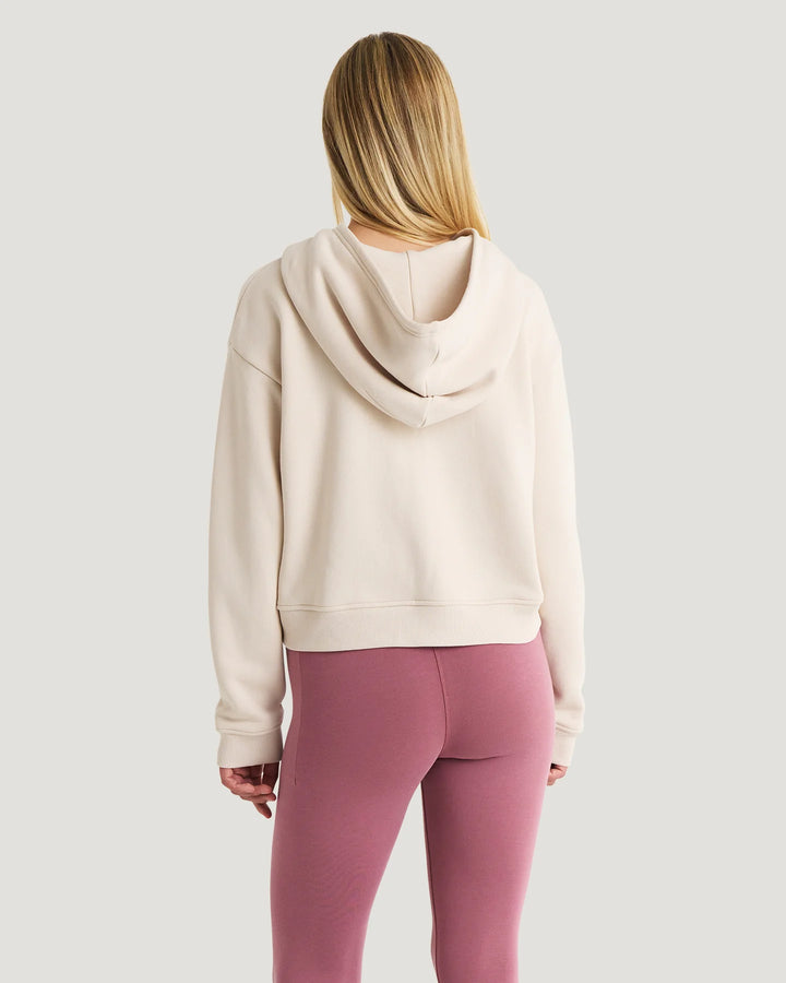 Free Fly Women's Bamboo Northcoast Fleece Full Zip Hoodie: Stone