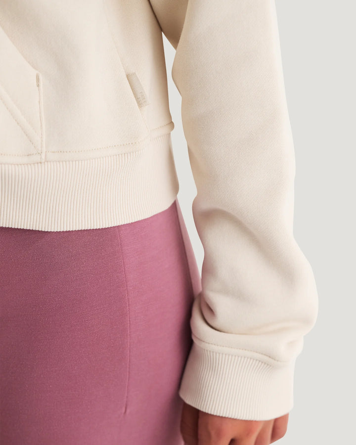 Free Fly Women's Bamboo Northcoast Fleece Full Zip Hoodie: Stone