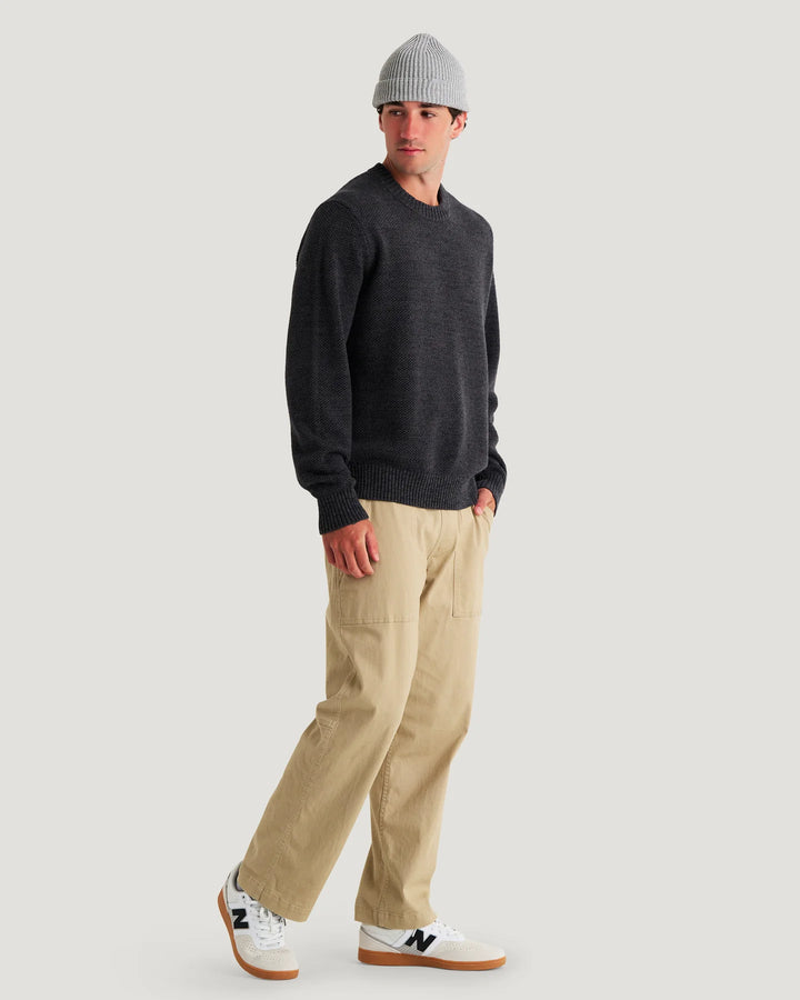 Free Fly Men's Coastloom Crew Sweater: Heather Anthracite