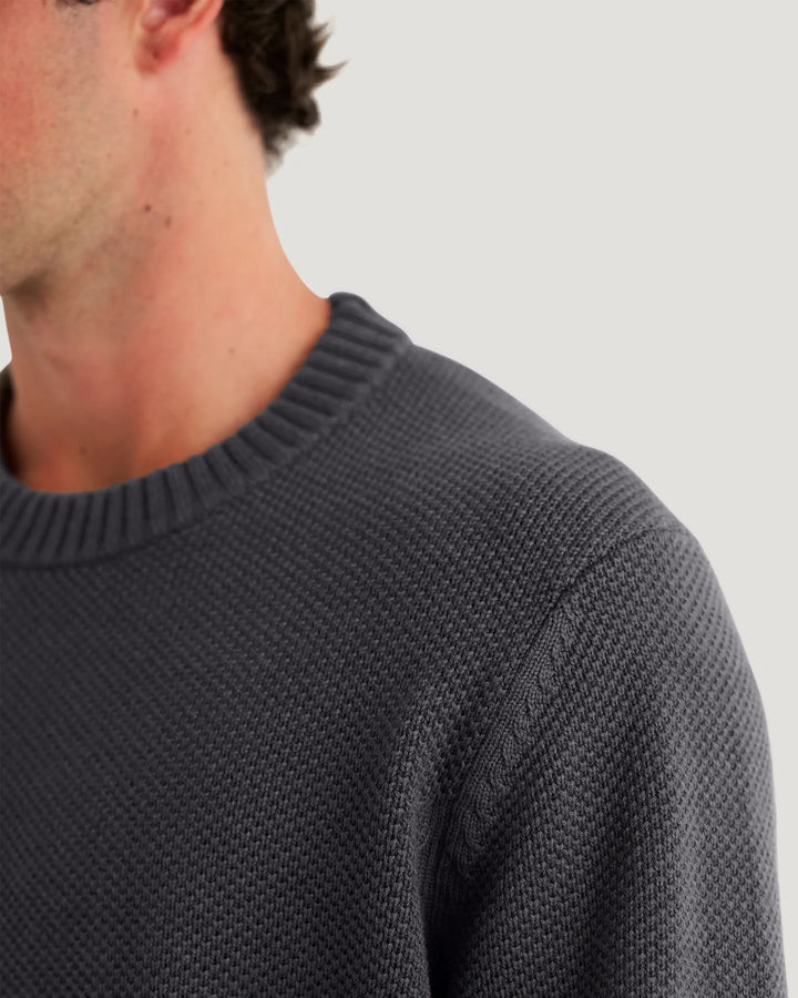 Free Fly Men's Coastloom Crew Sweater: Heather Anthracite