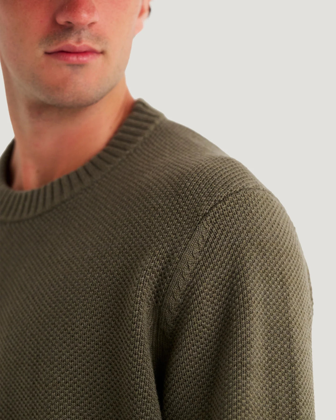 Free Fly Men's Coastloom Crew Sweater: Smokey Olive
