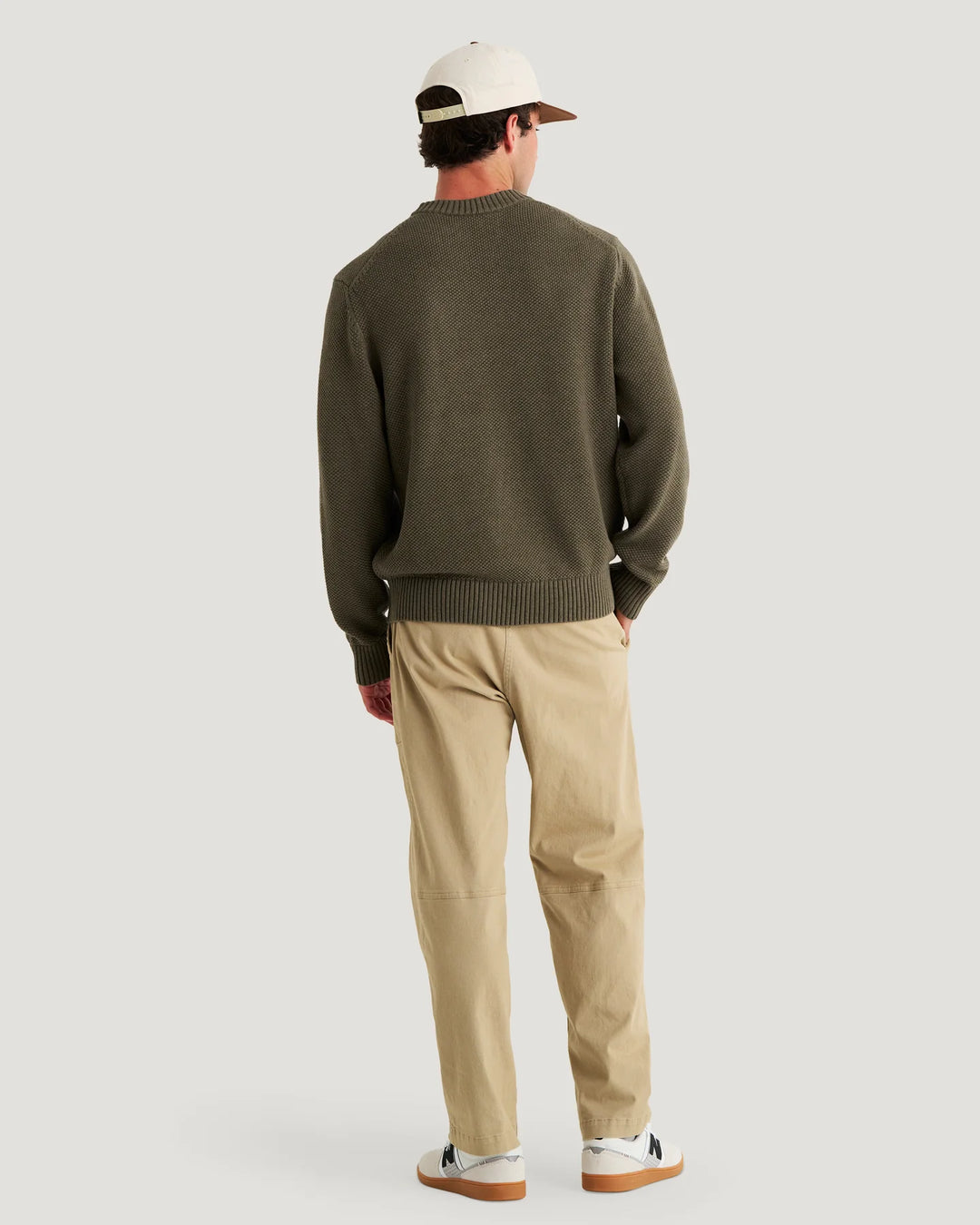 Free Fly Men's Coastloom Crew Sweater: Smokey Olive