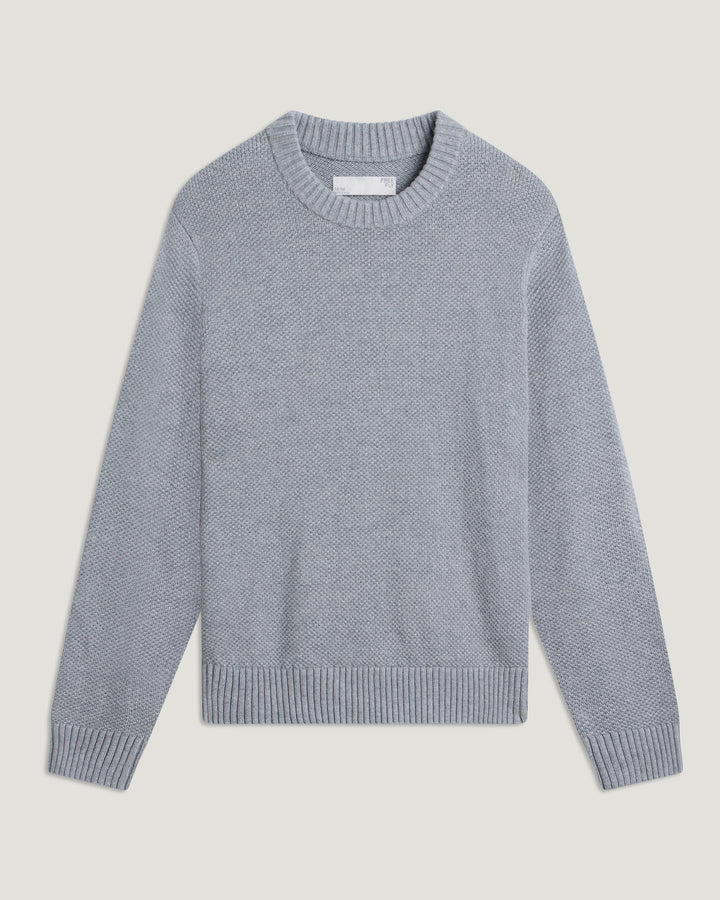 Free Fly Men's Coastloom Crew Sweater: Heather Light Grey
