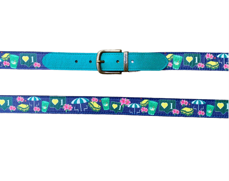 Doc Murphy Reversible Augusta and Flowers Belt: Faux Green Tab