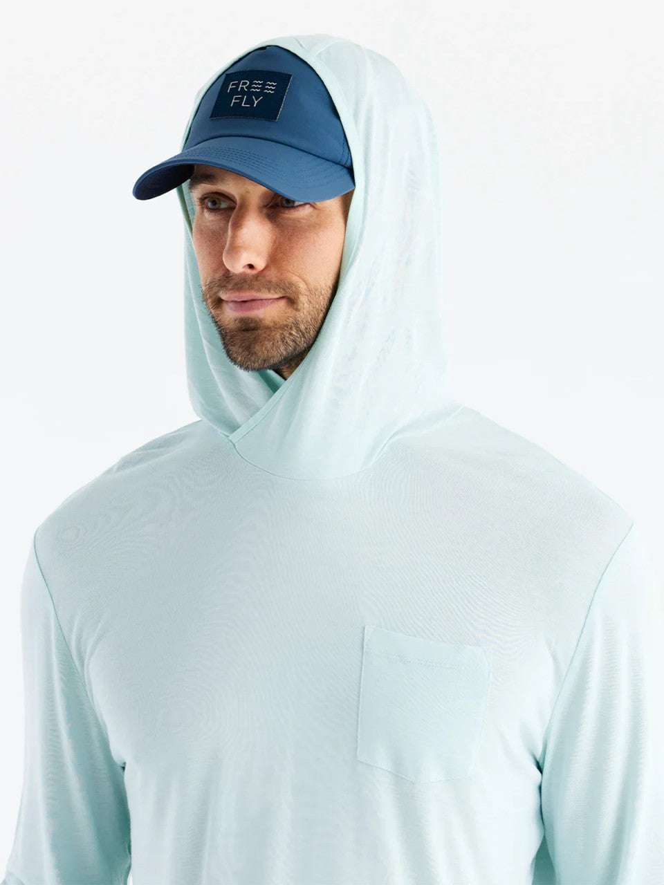 Free Fly Men's Bamboo Lightweight Hoodie: Glacier