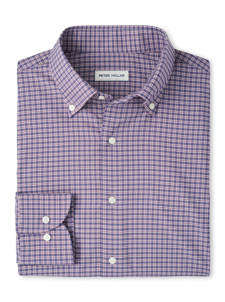 Peter Millar Petaluma Performance Twill Sport Shirt: Parisian Fig