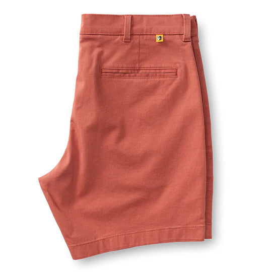 Duckhead 7" Gold School Chino Short: Faded Red