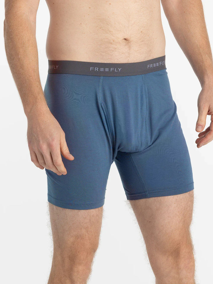 Freefly Bamboo Motion Boxer Brief : Slate Blue