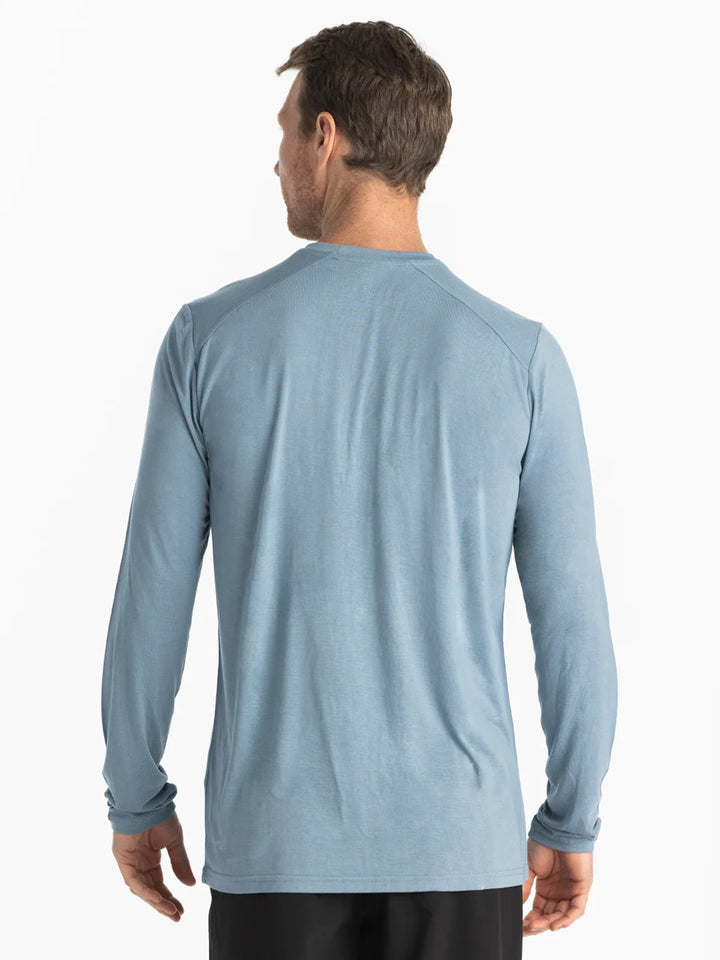 Free Fly Men's Bamboo Lightweight Long Sleeve: Blue Fog