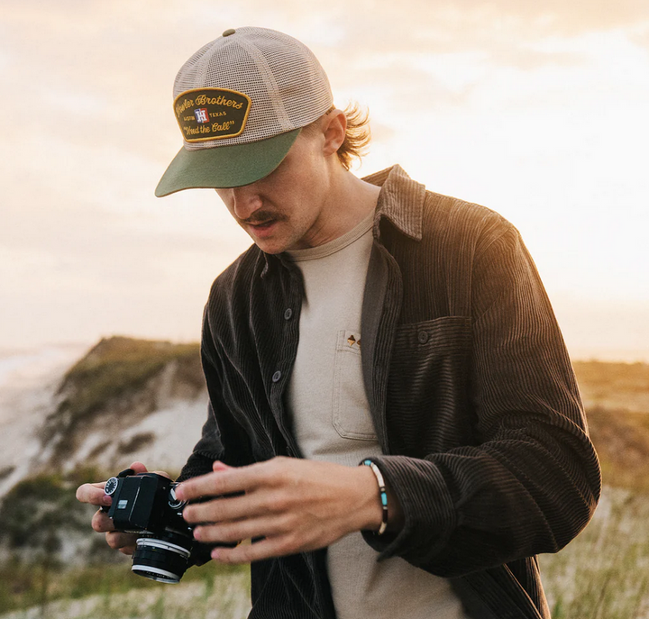 Howler Brothers Feedstore Snapback: Tan/Green