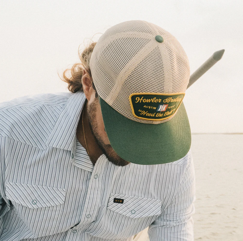 Howler Brothers Feedstore Snapback: Tan/Green